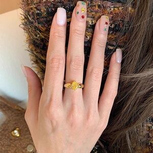 Yellow diamond ring